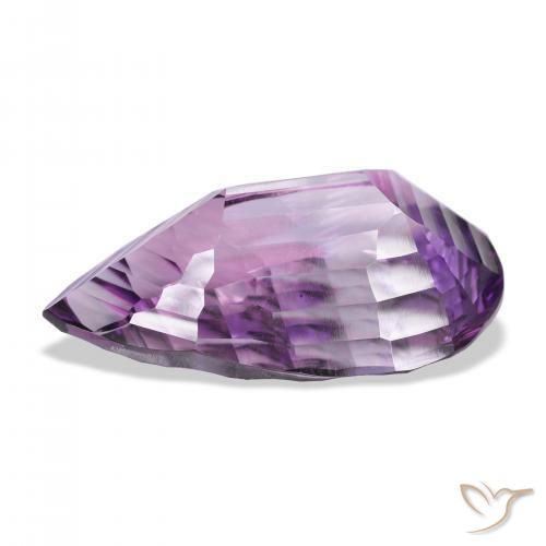 Ametista Viola medio naturale da 41.61 ct, Forma a pera, VVS