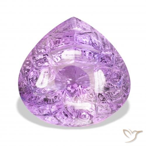 75.56ct Naturale Viola Rosato Medio Ametista, Forma a pera, Trasparente