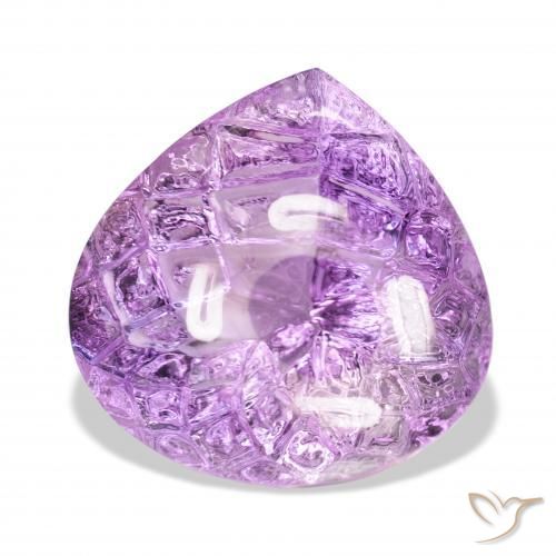 Ametista Viola Rosato Medio naturale da 75.56 ct, Forma a pera, Trasparente