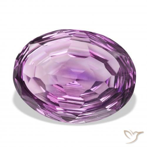 Ametista Viola chiaro-medio naturale da 68.95 ct, Ovale, VVS