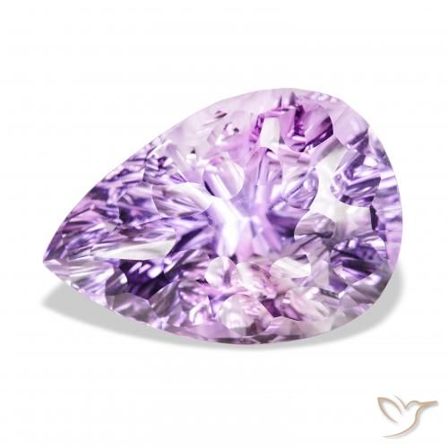 46.63ct Naturale Viola Rosato Medio Ametista, Forma a pera, VVS