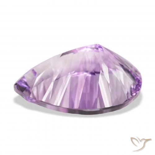 Ametista Viola chiaro-medio naturale da 46.32 ct, Forma a pera, VVS