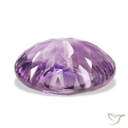 Ametista Viola-Rosa Medio naturale da 34.41 ct, Ovale, VVS
