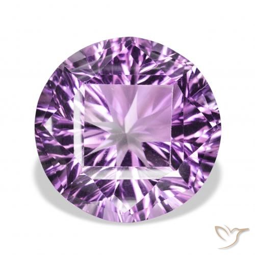 Ametista Viola violaceo intenso naturale da 31.34 ct, Rotondo, VVS