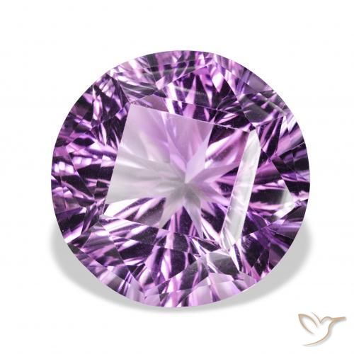 Ametista Viola violaceo intenso naturale da 31.34 ct, Rotondo, VVS