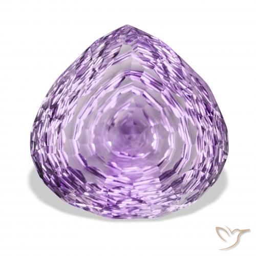 70.80ct Naturale Viola violaceo intenso Ametista, Forma a pera, VVS