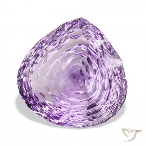 Ametista Viola violaceo intenso naturale da 70.80 ct, Forma a pera, VVS