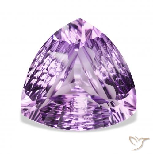 38.65ct Naturale Viola violaceo medio Ametista, Taglio trillion, VVS