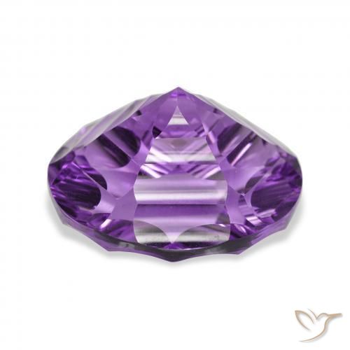 Ametista Viola violaceo medio naturale da 33.22 ct, Rotondo, VVS