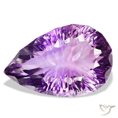 127.01ct Viola chiaro-medio Ametista, Forma a pera, IF