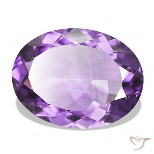 Ametista Viola medio naturale da 14.63 ct, Ovale, IF