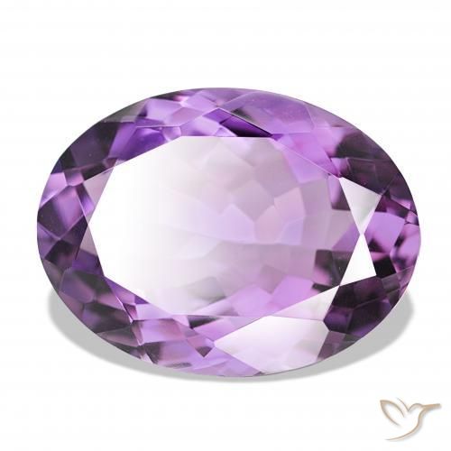 Ametista Medium Light Purplish-Violet naturale da 16.10 ct, Ovale, IF