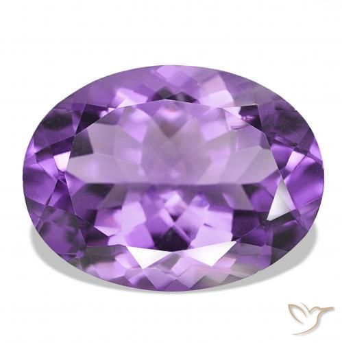 Ametista Viola violaceo intenso naturale da 17.42 ct, Ovale, IF