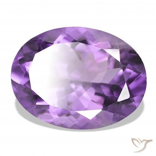 Ametista Viola violaceo intenso naturale da 17.42 ct, Ovale, IF