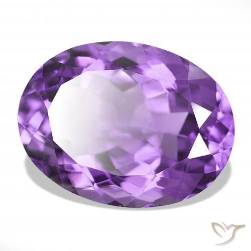 Ametista Viola Intenso naturale da 17.99 ct, Ovale, IF