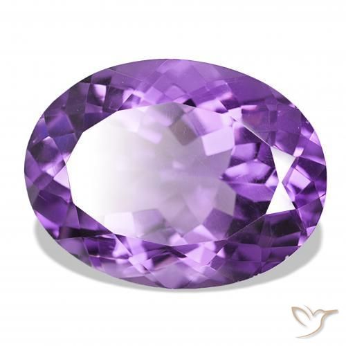 Ametista Viola medio naturale da 16.57 ct, Ovale, VS