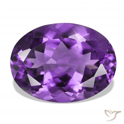 Ametista Medium Dark-Violet naturale da 17.08 ct, Ovale, IF