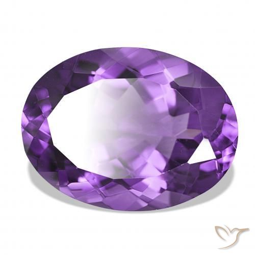 Ametista Medium Dark-Violet naturale da 17.08 ct, Ovale, IF