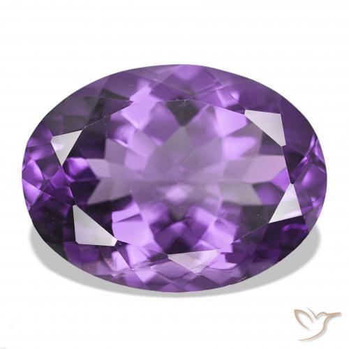 Ametista viola vivido naturale da 16.87 ct, Ovale, IF