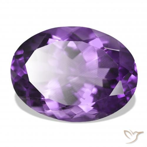 Ametista viola vivido naturale da 16.87 ct, Ovale, IF