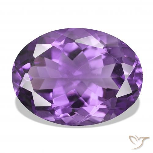 Ametista Viola medio naturale da 17.27 ct, Ovale, IF