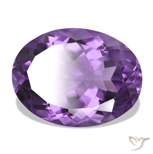 Ametista Viola medio naturale da 17.27 ct, Ovale, IF