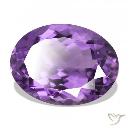 Ametista Viola Intenso naturale da 17.08 ct, Ovale, VVS-VS