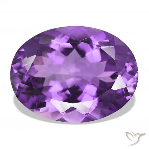 Ametista Viola medio naturale da 16.61 ct, Ovale, IF
