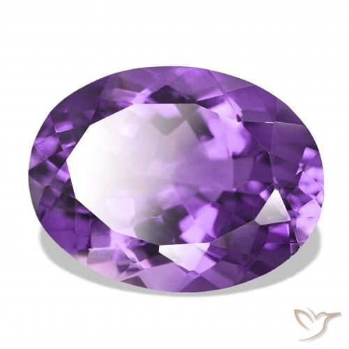 Ametista Viola medio naturale da 16.61 ct, Ovale, IF