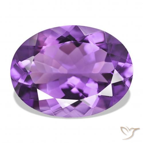 Ametista viola vivido naturale da 14.45 ct, Ovale, IF