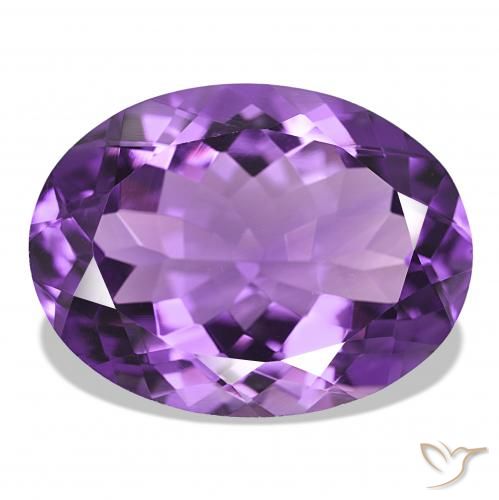 Ametista viola vivido naturale da 15.68 ct, Ovale, IF