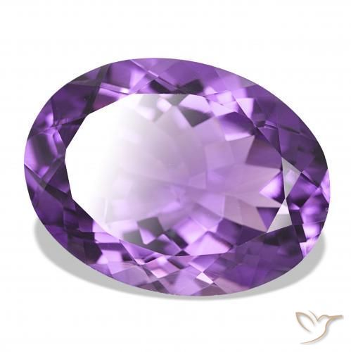 Ametista viola vivido naturale da 15.68 ct, Ovale, IF