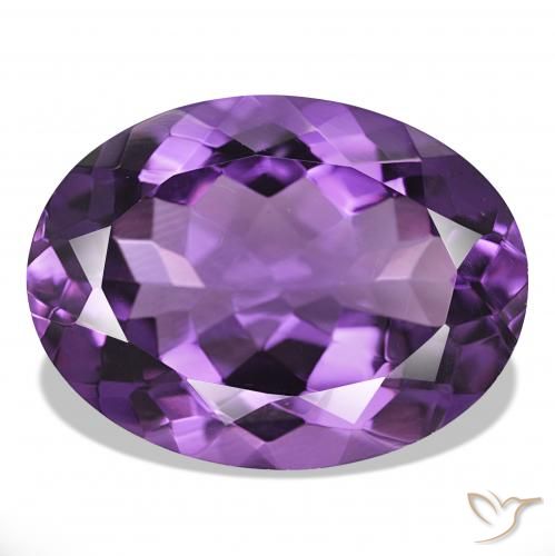 Ametista Viola medio naturale da 16.27 ct, Ovale, IF