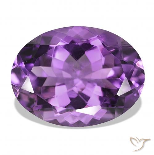 Ametista Viola tendente al rosa naturale da 17.11 ct, Ovale, IF