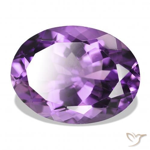 Ametista Viola tendente al rosa naturale da 17.11 ct, Ovale, IF