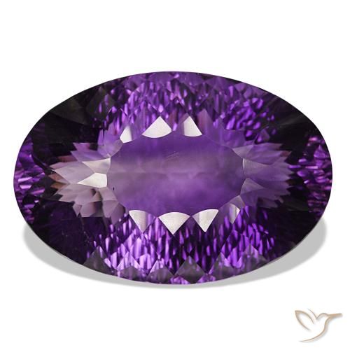 Ametista Viola medio naturale da 145.65 ct, Taglio ovale, IF