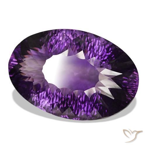 Ametista Viola medio naturale da 145.65 ct, Taglio ovale, IF