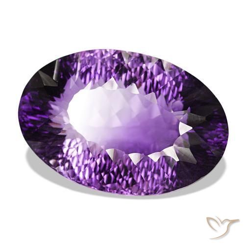 Ametista Viola medio naturale da 147.86 ct, Taglio ovale, VVS