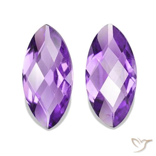 Gemme di Ametista viola vivido naturale da 1.01 ct, Taglio marquise, VS