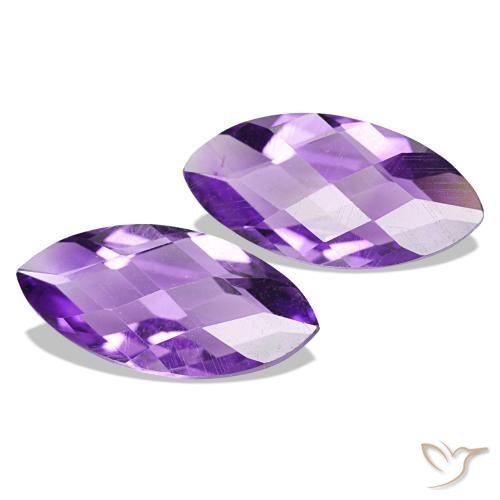 Gemme di Ametista viola vivido naturale da 1.01 ct, Taglio marquise, VS