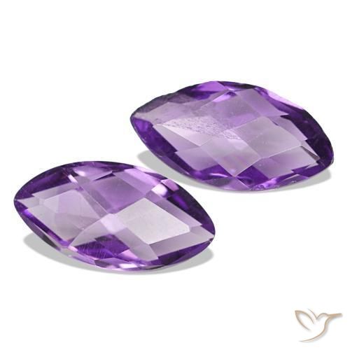 Gemme di Ametista Viola-Rosa Medio naturale da 1.12 ct, Taglio marquise, VS