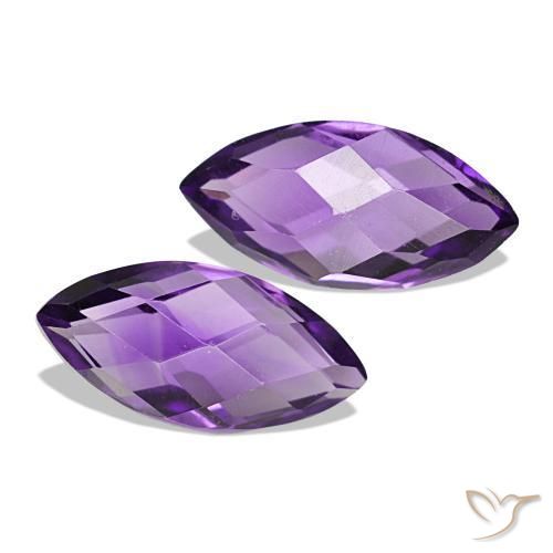 Gemme di Ametista Medium Light-Violet naturale da 1.20 ct, Taglio marquise, VVS-VS