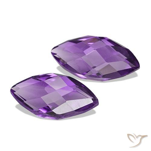 Gemme di Ametista Viola scuro naturale da 1.01 ct, Taglio marquise, VVS-VS