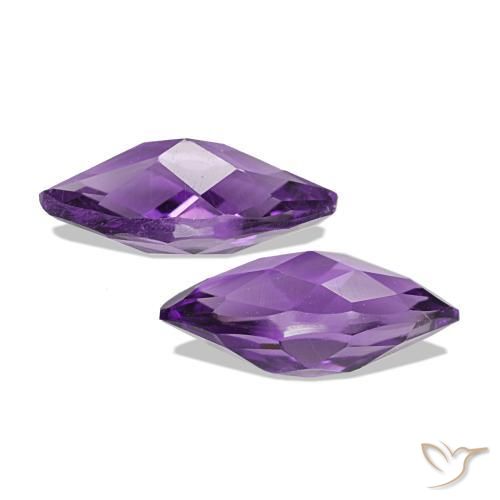 Gemme di Ametista Viola scuro naturale da 1.01 ct, Taglio marquise, VVS-VS