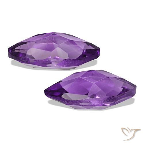 Gemme di Ametista Medium Light Purplish-Violet naturale da 1.29 ct, Taglio marquise, VVS-VS