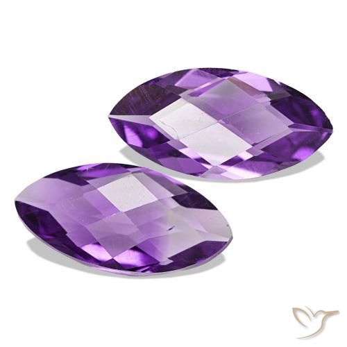 Ametista naturale viola da 0,95 ct, marchesa, VVS-VS