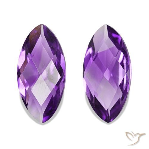 Gemme di Ametista Medium Light-Violet naturale da 1.03 ct, Taglio marquise, VVS-VS