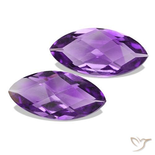 Gemme di Ametista Medium Light-Violet naturale da 1.03 ct, Taglio marquise, VVS-VS