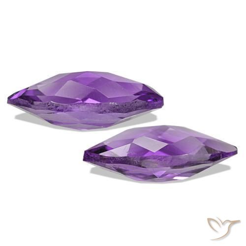 Gemme di Ametista Medium Dark-Violet naturale da 1.06 ct, Taglio marquise, VVS-VS