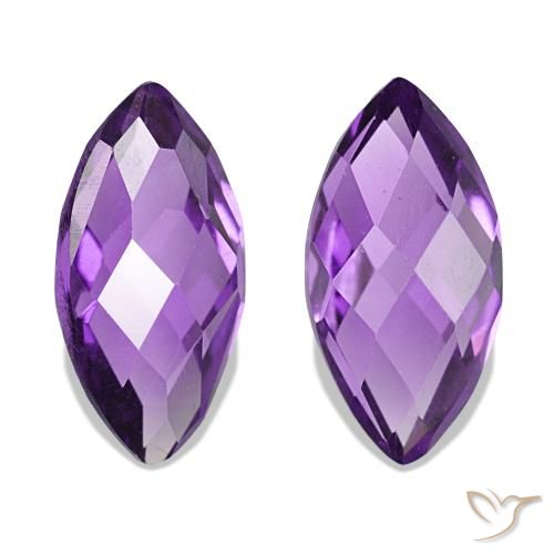 Gemme di Ametista Violetto rosato naturale da 1.14 ct, Taglio marquise, VVS-VS